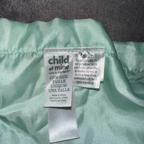 Carter's Child of Mine Lamb Lovey White Green Baby Security Blanket Plush - Picture 6 of 7